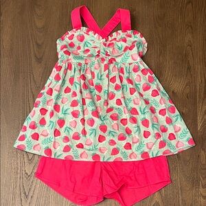 Strawberry Print Kids Matching Set